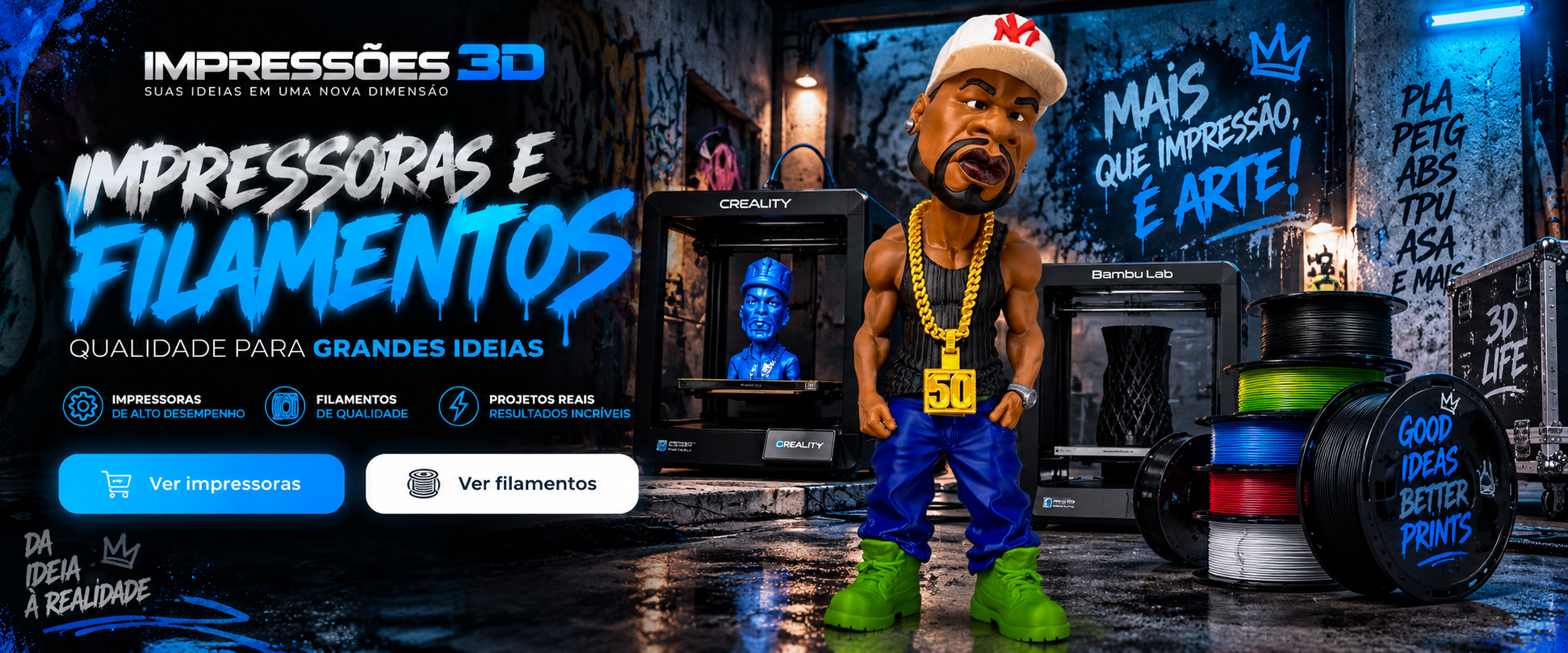 Impressoras 3D e filamentos