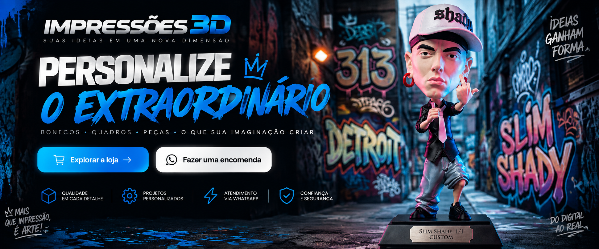 Projetos personalizados Impressões 3D